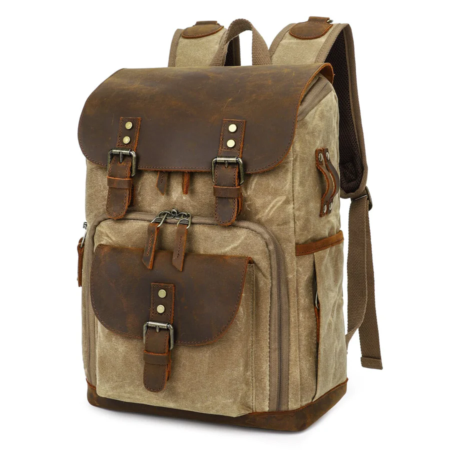 Vintage Canvas Backpack for Camera