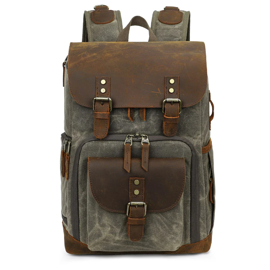 Vintage Canvas Backpack for Camera
