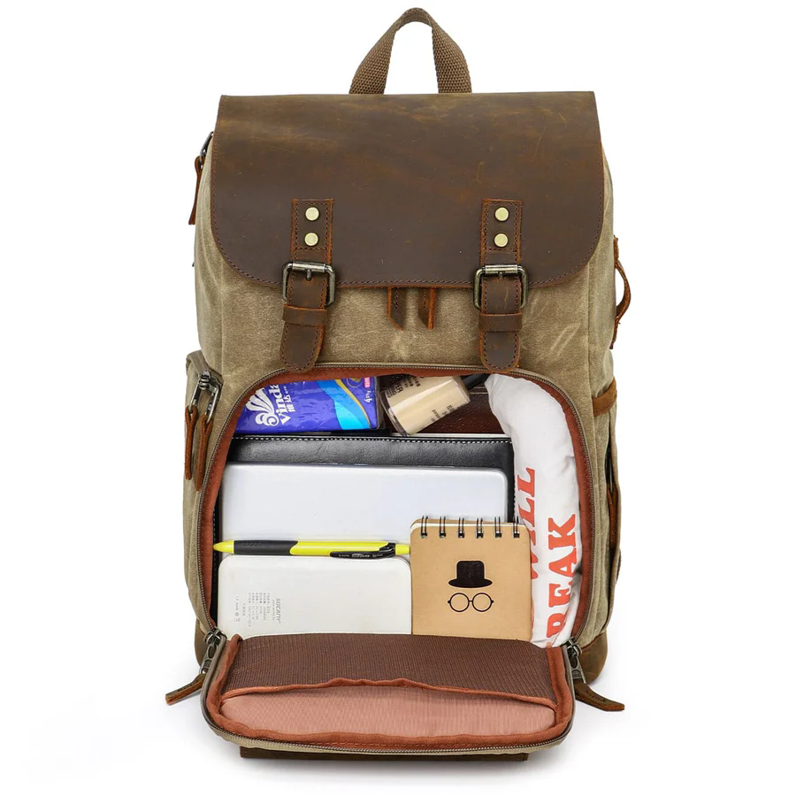 Vintage Canvas Backpack for Camera