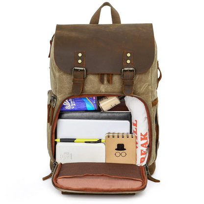 Vintage Canvas Backpack for Camera