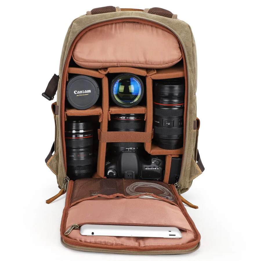 Multi-Compartment Camera Backpack