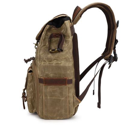 Canvas Leather Camera Daypack