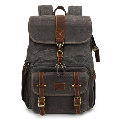 Canvas Leather Camera Daypack