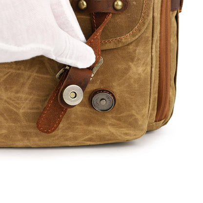 Canvas Leather Camera Daypack