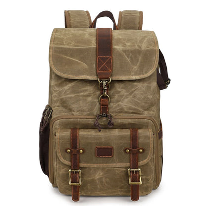 Canvas Leather Camera Daypack