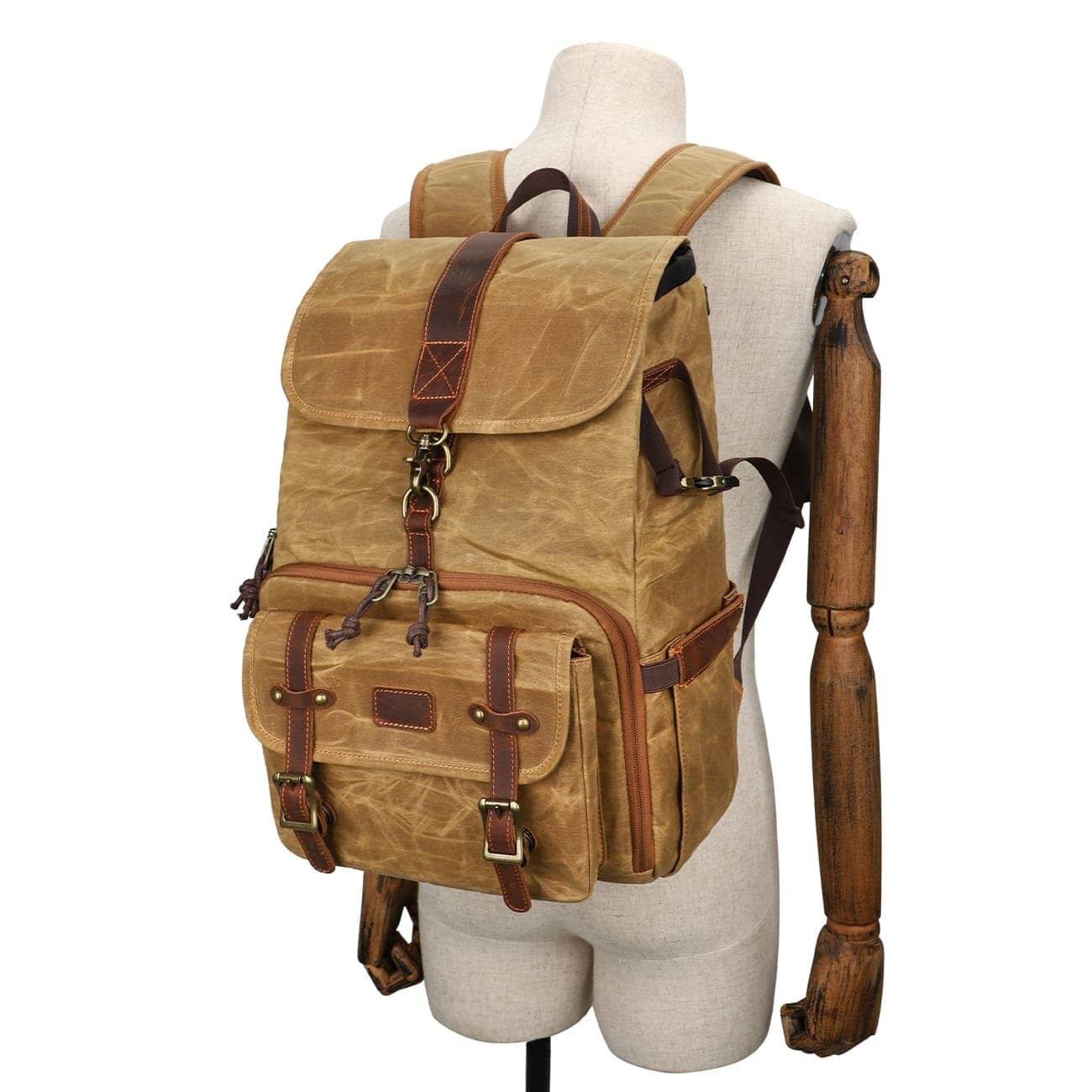 Canvas Leather Camera Daypack