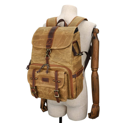 Canvas Leather Camera Daypack