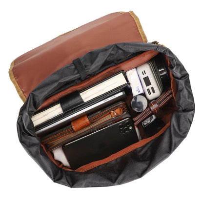 Canvas Leather Camera Daypack