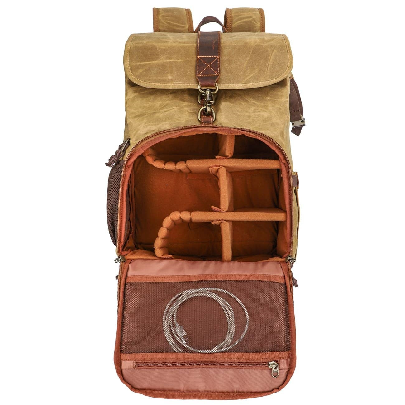 Canvas Leather Camera Daypack