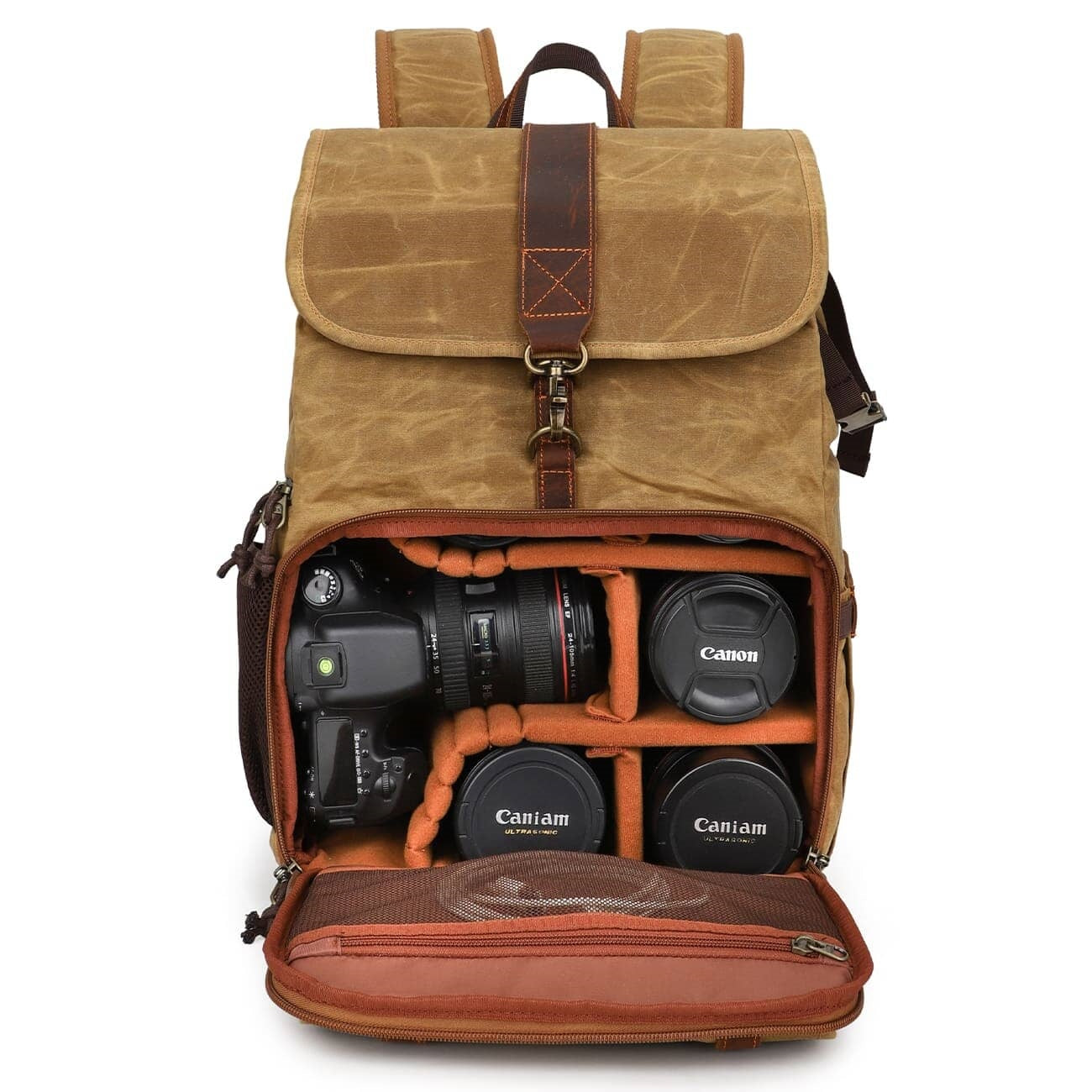 Canvas Leather Camera Daypack