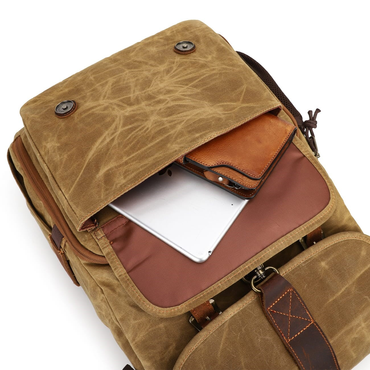 Canvas Leather Camera Daypack