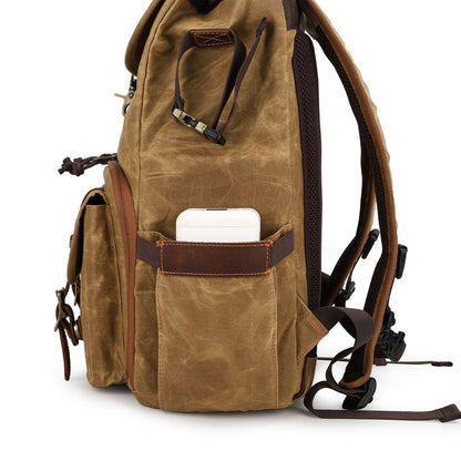 Canvas Leather Camera Daypack