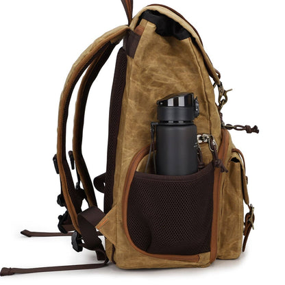 Canvas Leather Camera Daypack