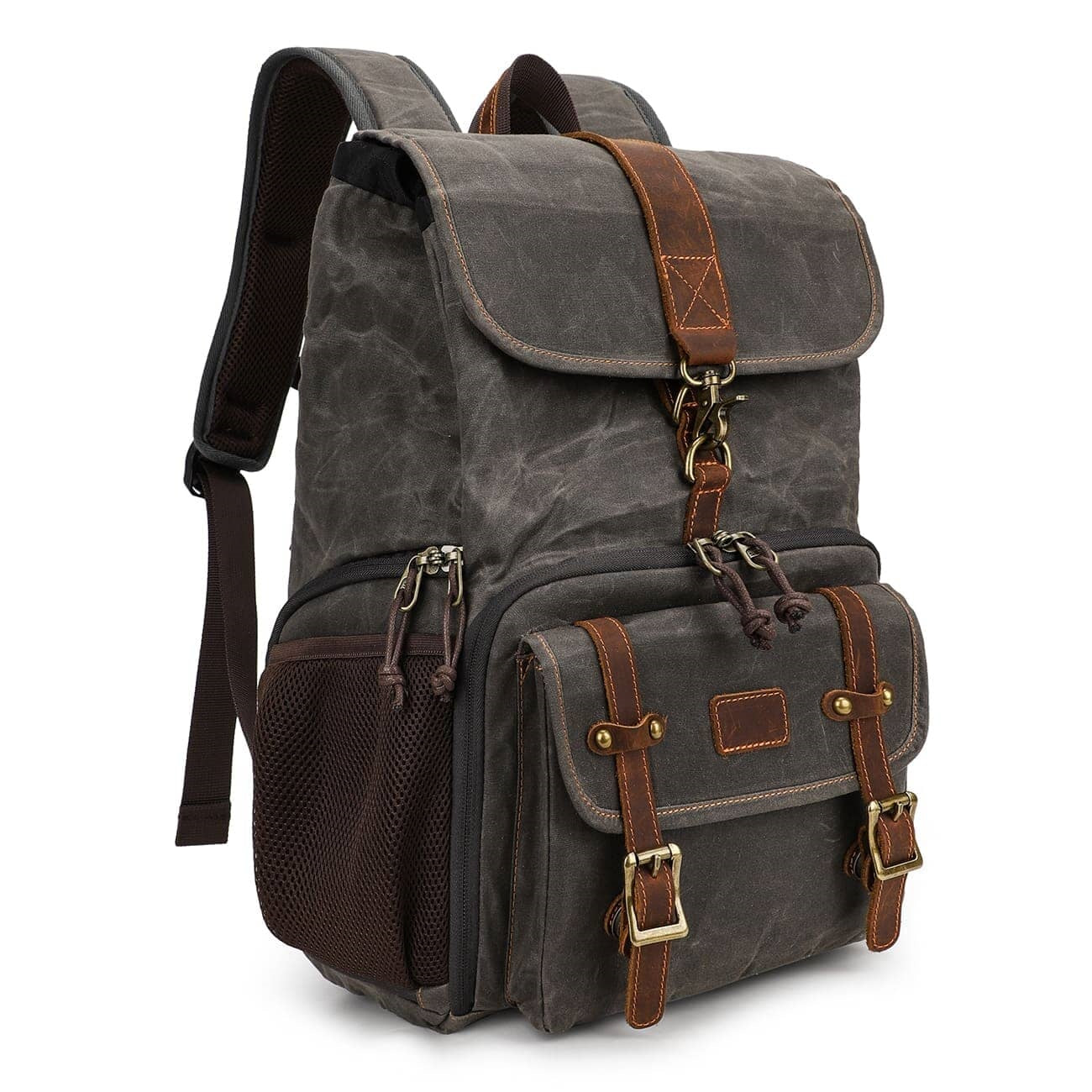 Canvas Leather Camera Daypack