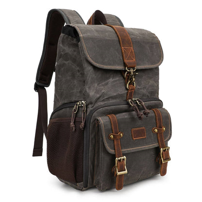 Canvas Leather Camera Daypack