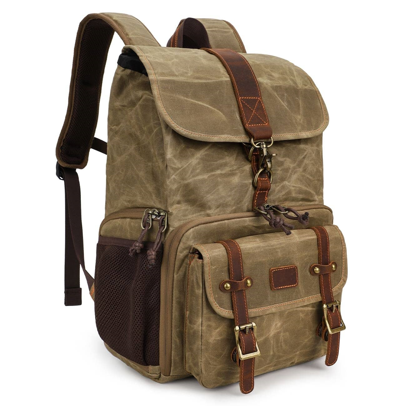 Canvas Leather Camera Daypack