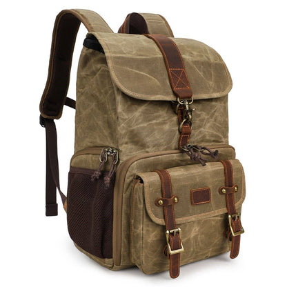 Canvas Leather Camera Daypack