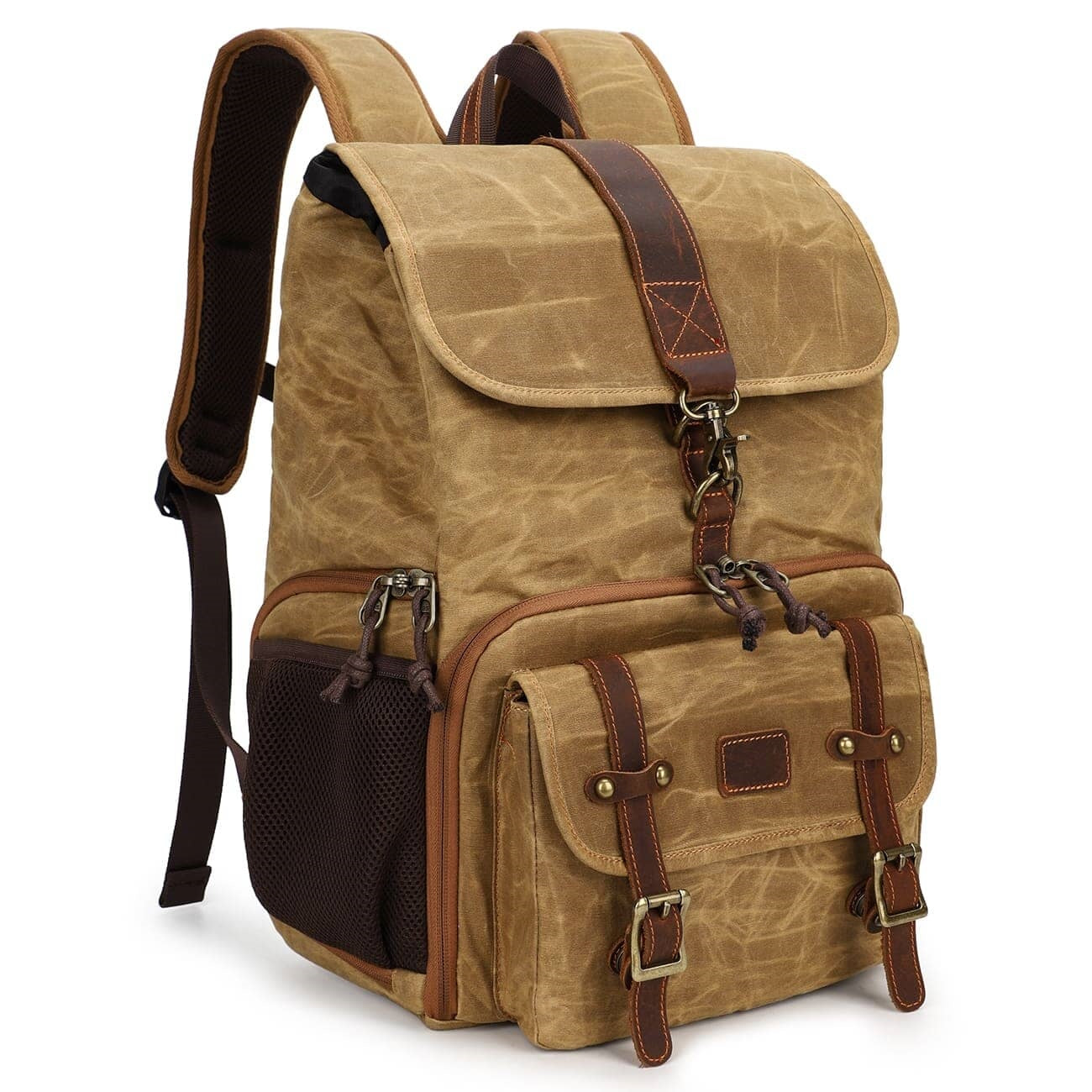 Canvas Leather Camera Daypack
