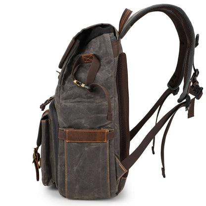 Canvas Leather Camera Daypack